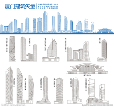 厦门建筑设计图__建筑园林_自然景观_设计图库